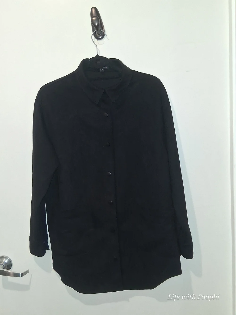 Well Worn Ladies Oversized Snap Front Shirt M